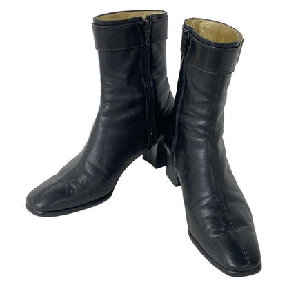 Yves Saint Laurent Short Boots 34 1 2 Women - Black Leather