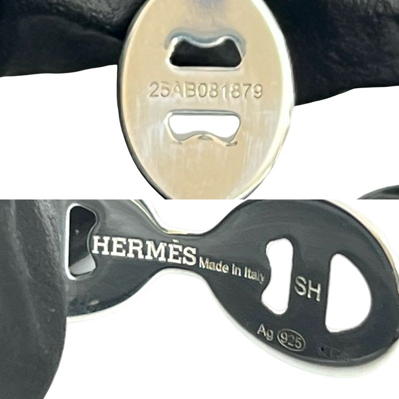 Hermes Enchene Bangle Silver 925 Bracelet Accessory 32192