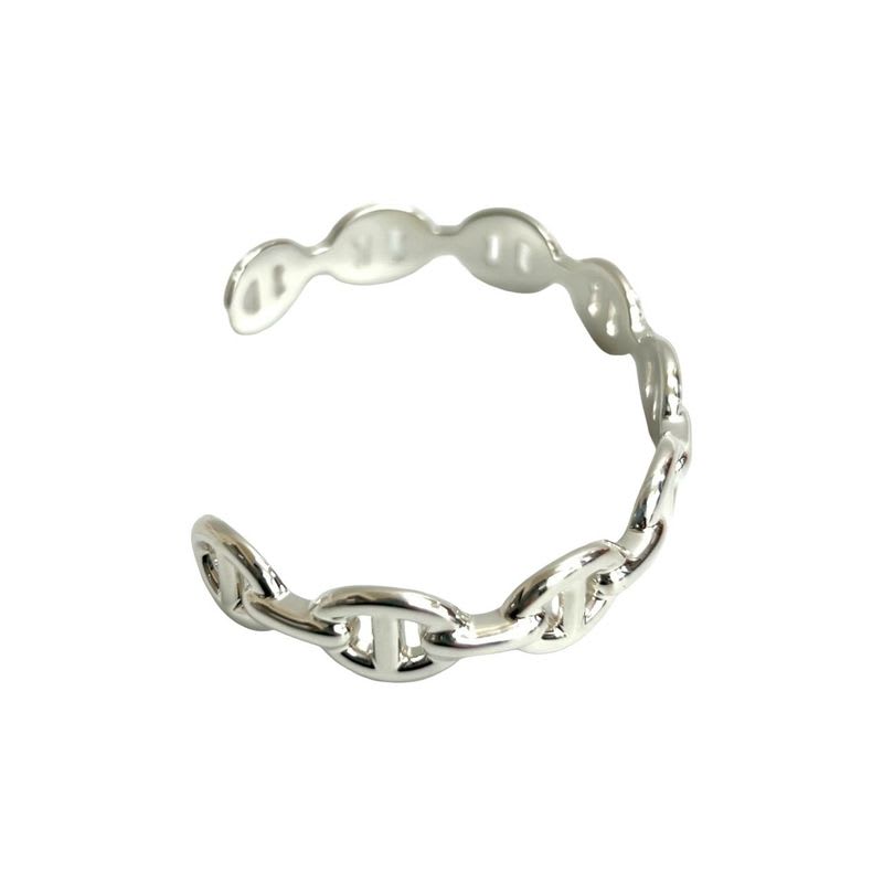 Hermes Enchene Bangle Silver 925 Bracelet Accessory 32192