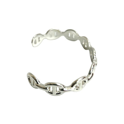 Hermes Enchene Bangle Silver 925 Bracelet Accessory 32192