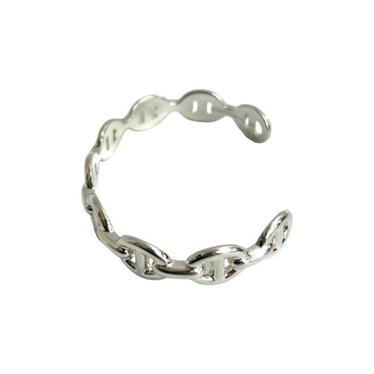 Hermes Enchene Bangle Silver 925 Bracelet Accessory 32192