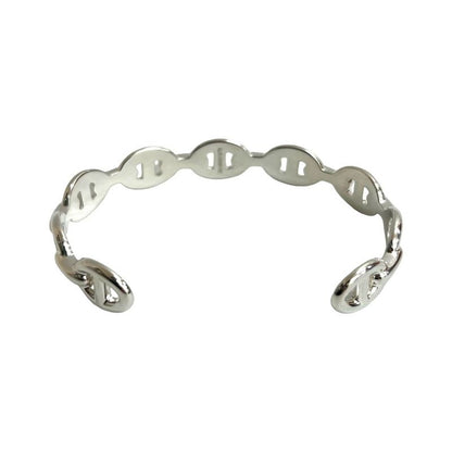Hermes Enchene Bangle Silver 925 Bracelet Accessory 32192