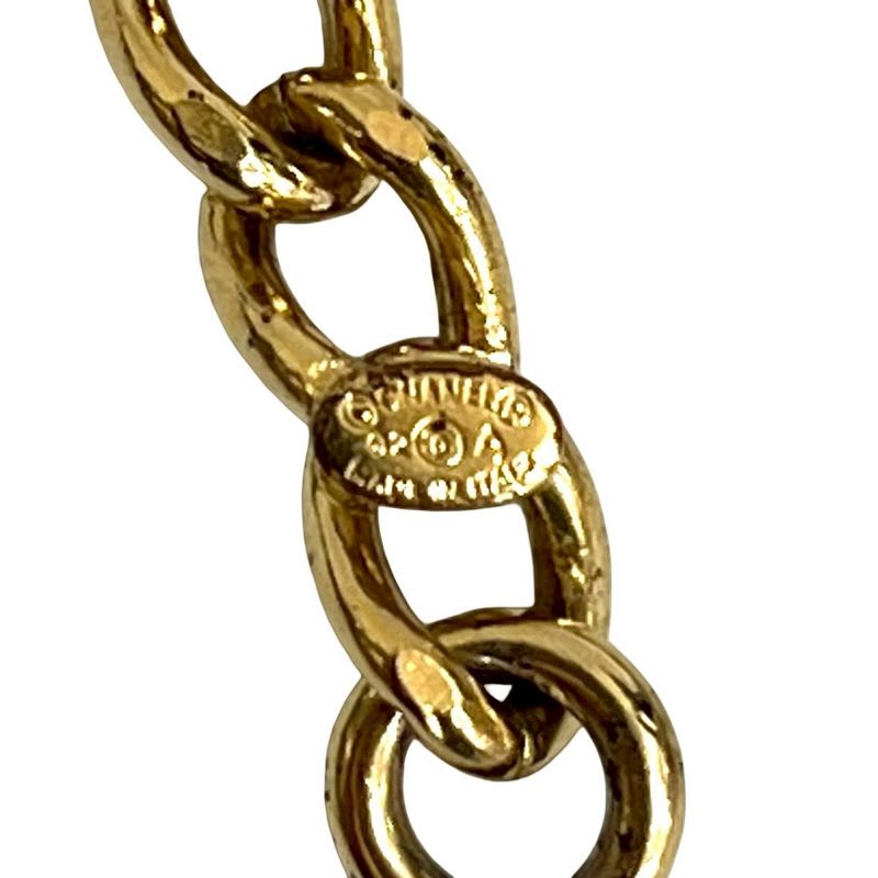 Chanel Vintage Coco Mark Logo Motif GP Chain Necklace Pendant 02A
