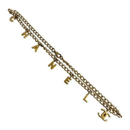 Chanel Vintage Coco Mark Logo Motif GP Chain Necklace Pendant 02A