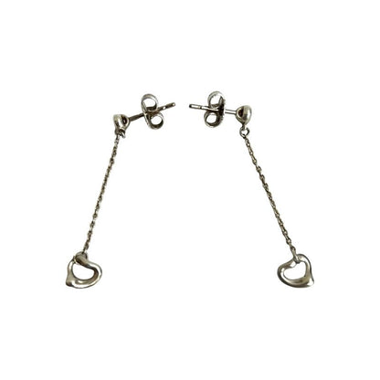 Tiffany & Co Open Heart Drop Earrings Silver 925