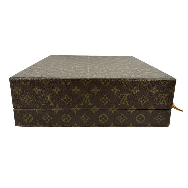 Louis Vuitton Vintage Crusher Monogram Leather Business Bag Briefcase Brown