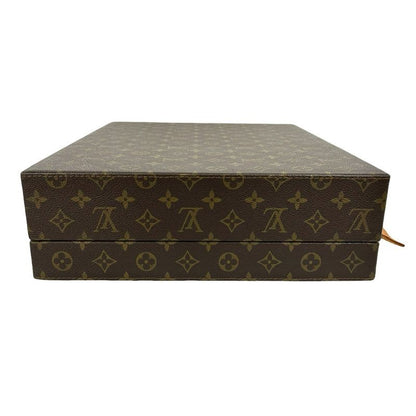 Louis Vuitton Vintage Crusher Monogram Leather Business Bag Briefcase Brown