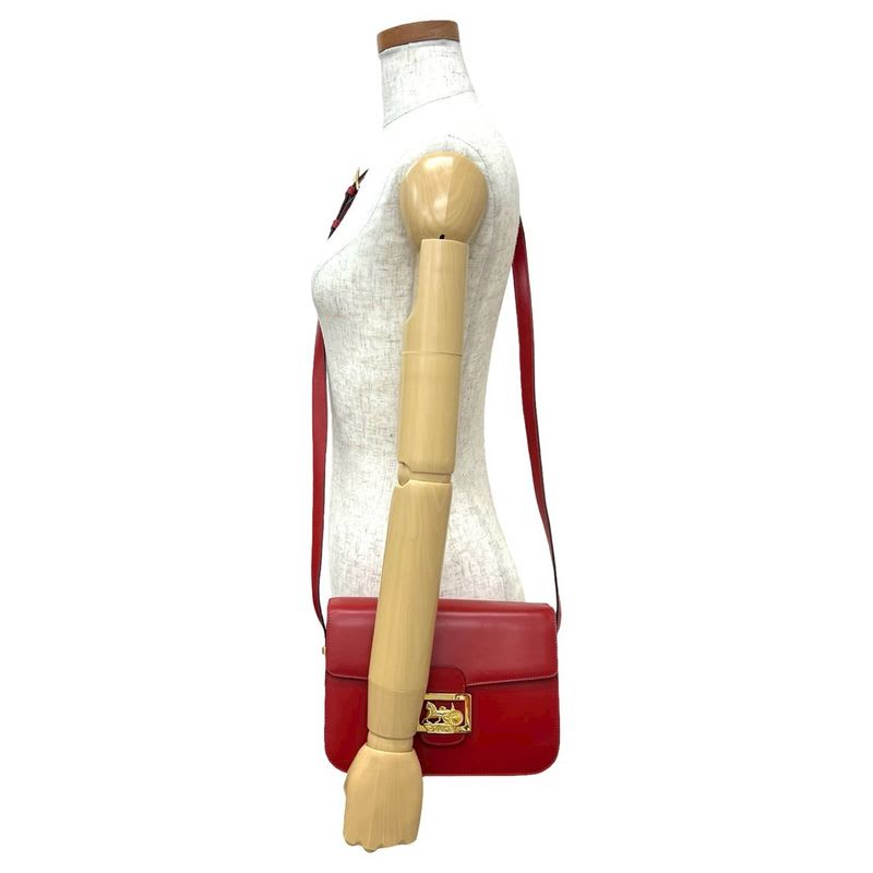 Celine Vintage Carriage Hardware Calf Leather Shoulder Bag