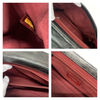 Chanel Bag Shoulder Bag Vintage Calf Gray Silver Matelasse Coco Mark Single