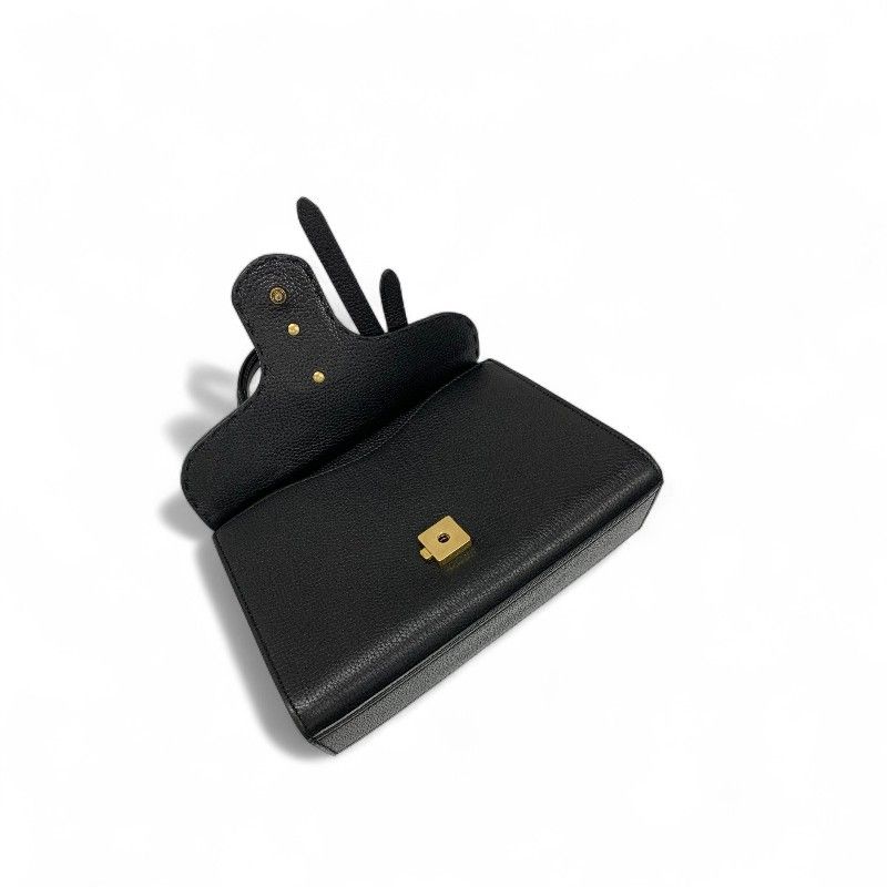 Gucci Bag Shoulder Bag Black Gold Ggmarmont Mini Top Handle Bag 2way Handbag