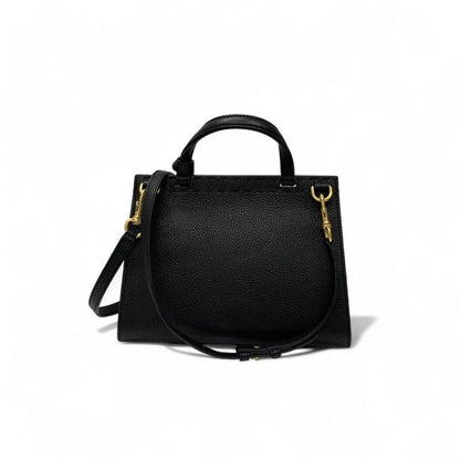 Gucci Bag Shoulder Black Gold GG Marmont Mini Top Handle 2-Way Handbag