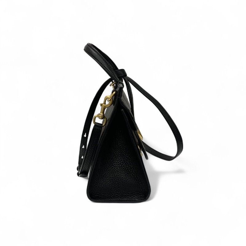 Gucci Bag Shoulder Bag Black Gold Ggmarmont Mini Top Handle Bag 2way Handbag