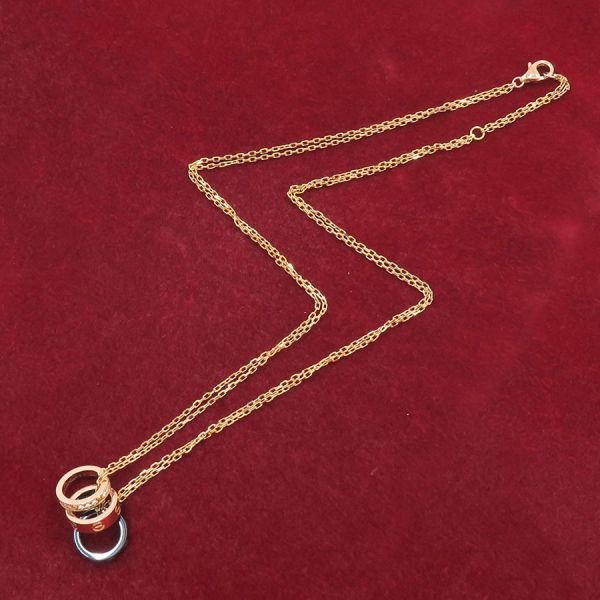 Cartier Love Three Hoop Diamond Necklace