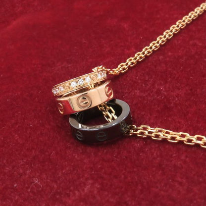 Cartier Love Three Hoop Diamond Necklace