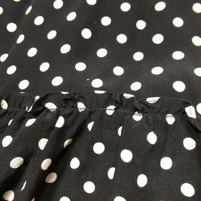 19aw Balenciaga Dot Fishtail Dress Logo Print Stretch Material Dress 38 Black