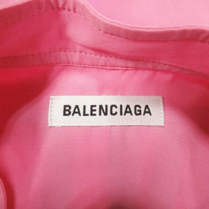 19aw Balenciaga Back Logo Oversize D Bowtie Band Collar Shirt Blouse Tops Cut
