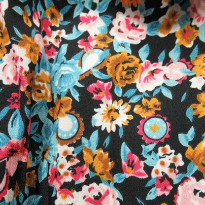 2018 Balenciaga Flower Print Bowtie Shirt Floral Pattern Oversize Blouse