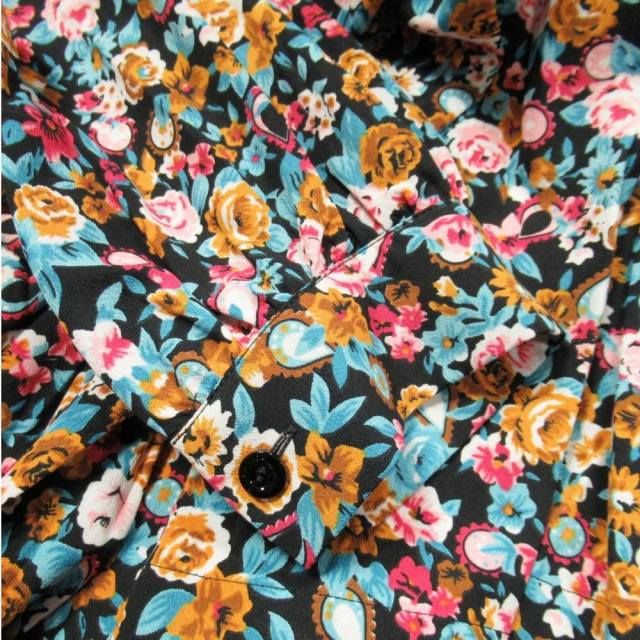 2018 Balenciaga Flower Print Bowtie Shirt Floral Pattern Oversize Blouse