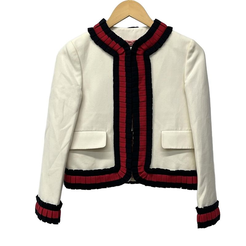 Gucci Jacket Size 36 S Women's - 452936 White X Dark Navy X Red Long Sleeve