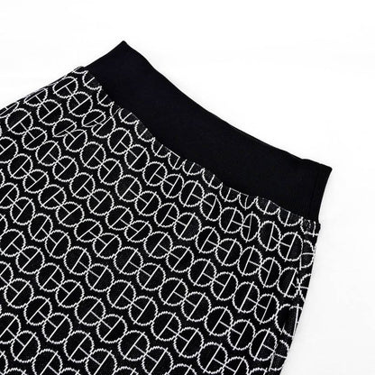 Hermes Skirt All Over Pattern Black Size 34 Cotton Women's Apparel