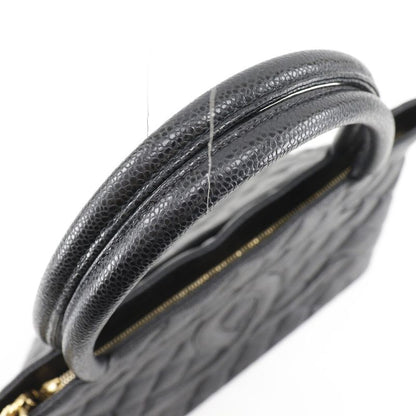 Chanel Reprint Tote Coco Mark Matelasse A01804 Caviar Skin Black Women's Tote