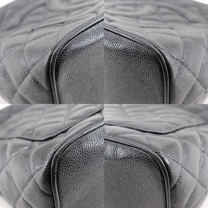 Chanel Reprint Tote Coco Mark Matelasse A01804 Caviar Skin Black Women's Tote