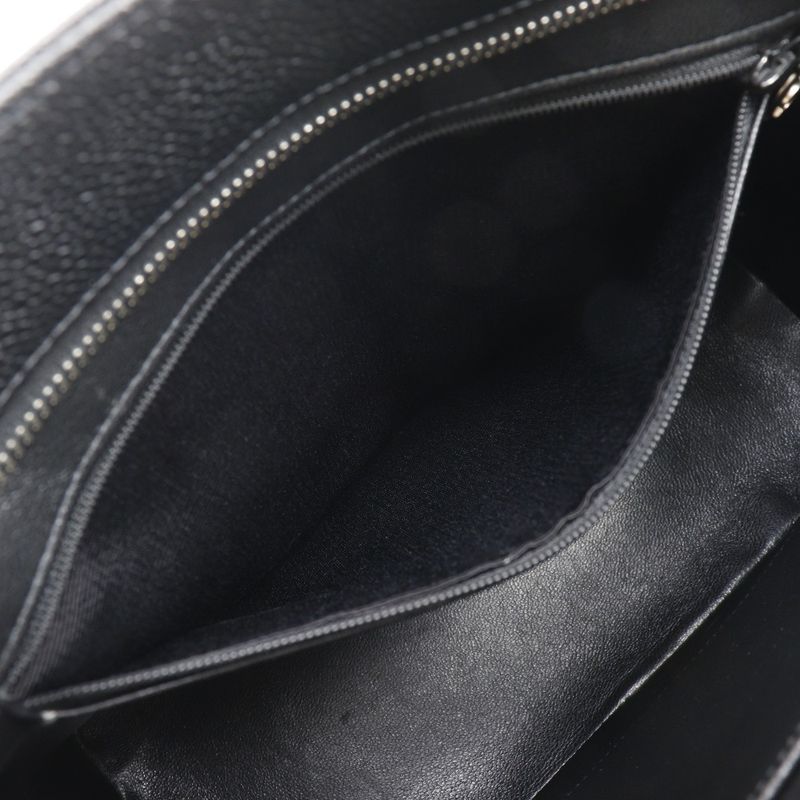 Chanel Reprint Tote Coco Mark Matelasse A01804 Caviar Skin Black Women's Tote