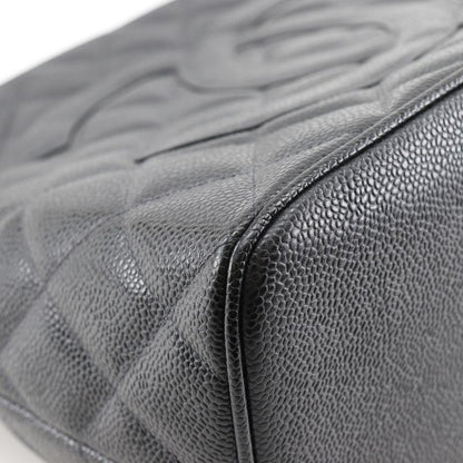 Chanel Reprint Tote Coco Mark Matelasse A01804 Caviar Skin Black Women's Tote