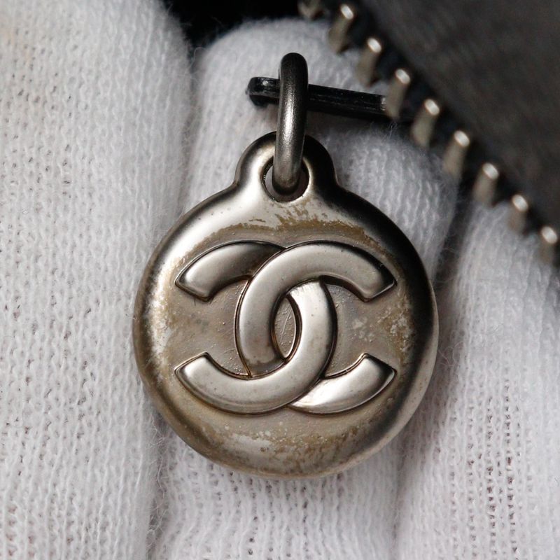 Chanel Reprint Tote Coco Mark Matelasse A01804 Caviar Skin Black Women's Tote