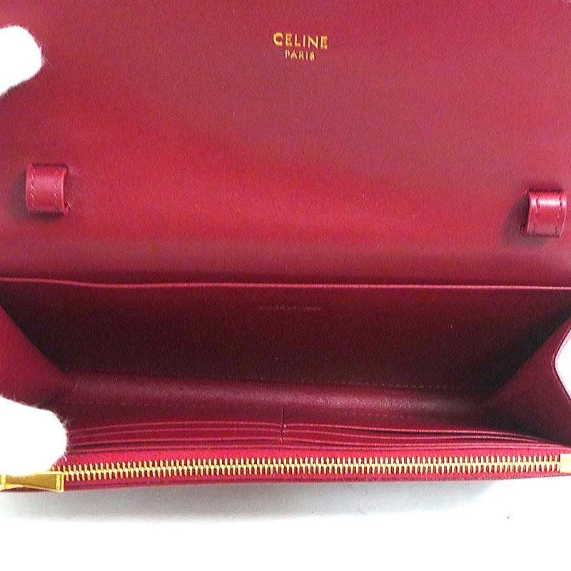 Celine CELINE chain wallet long wallet