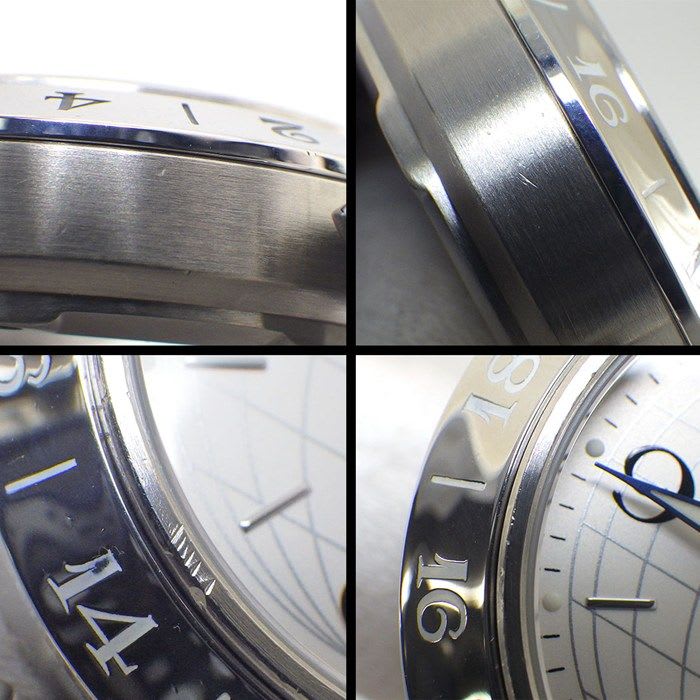 Cartier Watch Pasha C Meridian M7 Silver Dial Date GMT SS Automatic