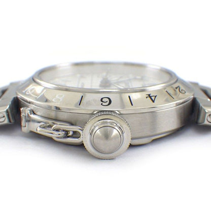 Cartier Watch Pasha C Meridian M7 Silver Dial Date GMT SS Automatic