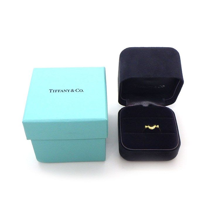 Tiffany & Co Ring Bean Design Mini Beans 18K Yellow Gold No 12