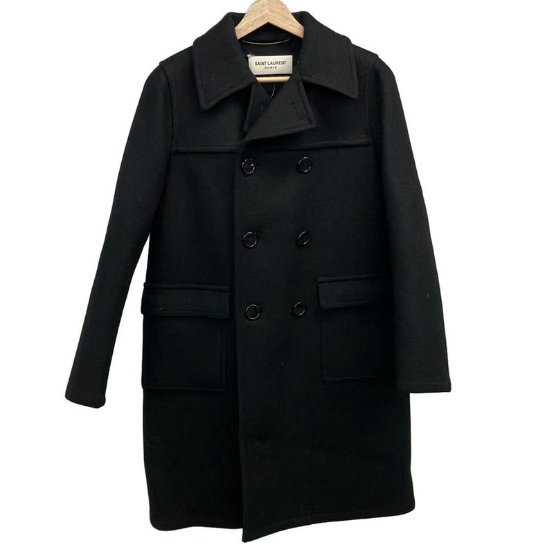 Saint Laurent Paris Coat Size F34 Women's - 365019 Black Long Sleeve Autumn