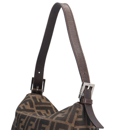 Fendi Zucca Shoulder Bag Nylon Jacquard 26426 Brown Women's Fendi Used Fendi