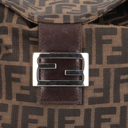 Fendi Zucca Shoulder Bag Nylon Jacquard 26426 Brown Women's Fendi Used Fendi