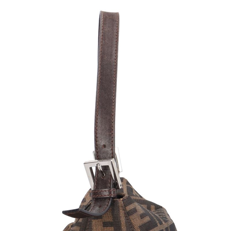 Fendi Zucca Shoulder Bag Nylon Jacquard 26426 Brown Women's Fendi Used Fendi