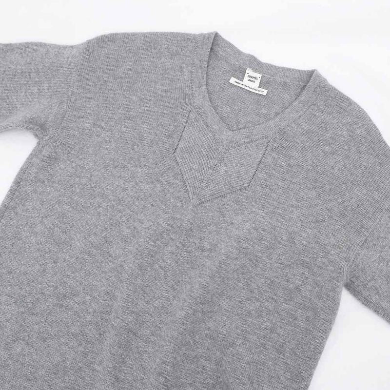 Hermes Knit One Piece Gray - Size 34 Cashmere Women's Apparel Women's