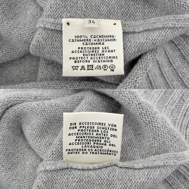 Hermes Knit One Piece Gray - Size 34 Cashmere Women's Apparel Women's
