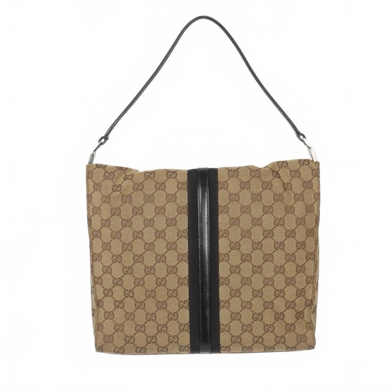 Gucci Jackie One Shoulder Bag GG Canvas Brown