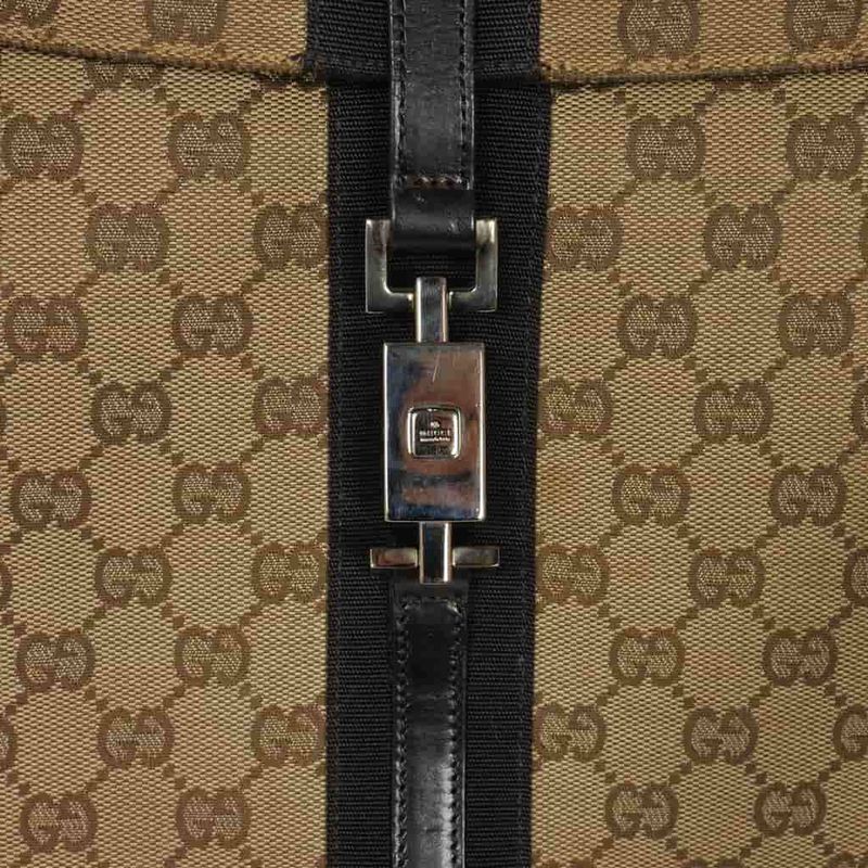 Gucci Jackie One Shoulder Bag GG Canvas Brown