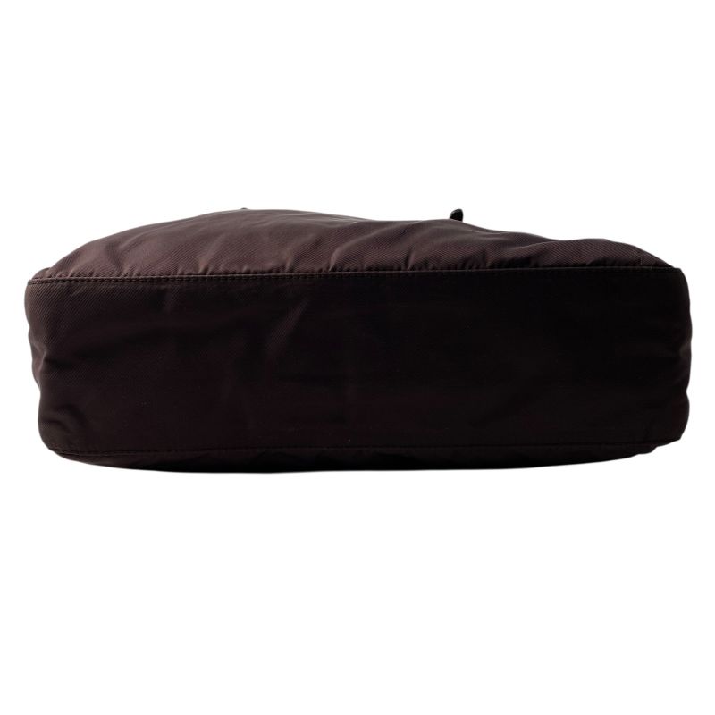 Prada Women's Nylon Chain Tote Bag Triangle Logo Plate Shoulder Bag