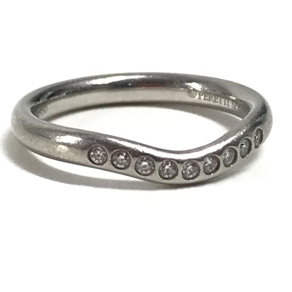 Tiffany&Co Tiffany Ring Curved Band Peretti Pt950 Silver
