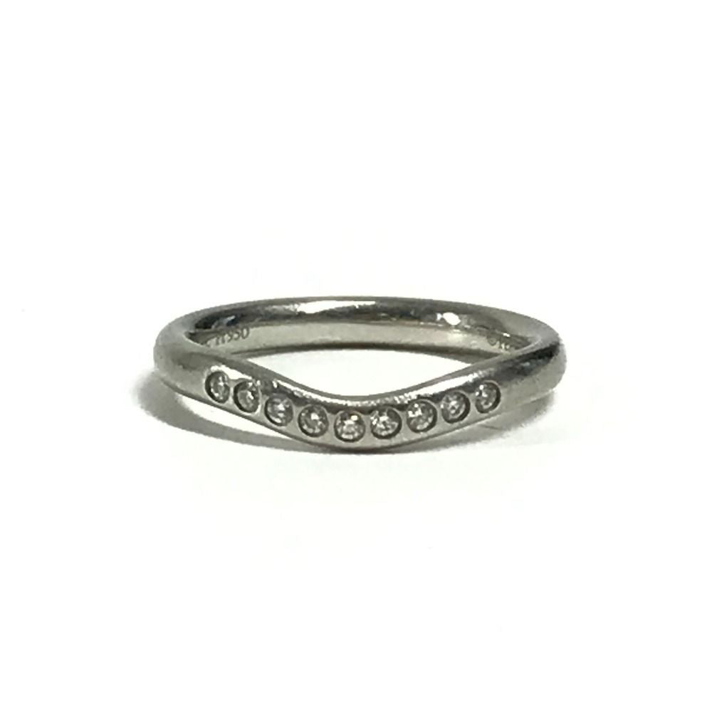 Tiffany&Co Tiffany Ring Curved Band Peretti Pt950 Silver