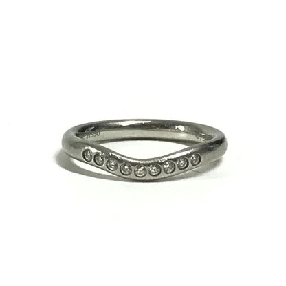 Tiffany&Co Tiffany Ring Curved Band Peretti Pt950 Silver