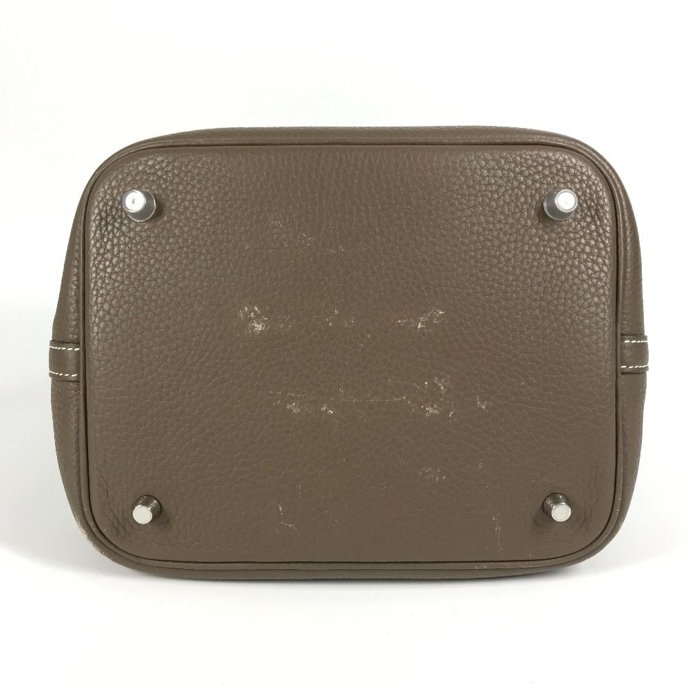 Hermes Handbag Picotan Lock Mm 22 Picotan Lock Mm Taurillon Clemence Etoupe Gray