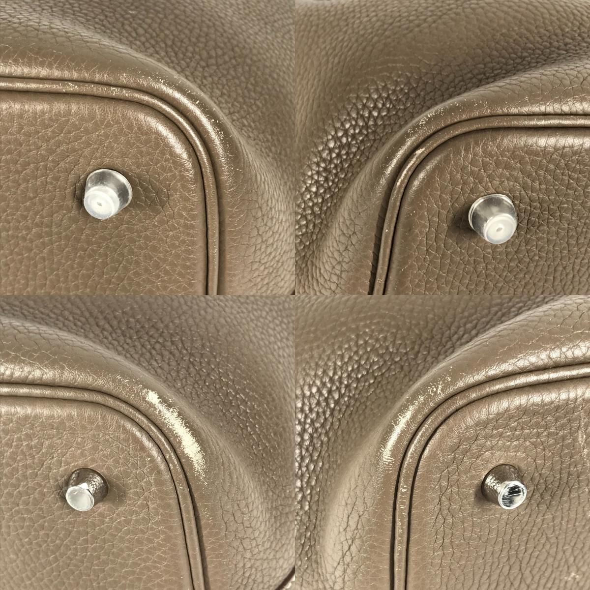 Hermes Handbag Picotan Lock Mm 22 Picotan Lock Mm Taurillon Clemence Etoupe Gray
