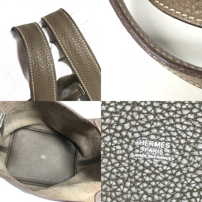 Hermes Handbag Picotan Lock Mm 22 Picotan Lock Mm Taurillon Clemence Etoupe Gray