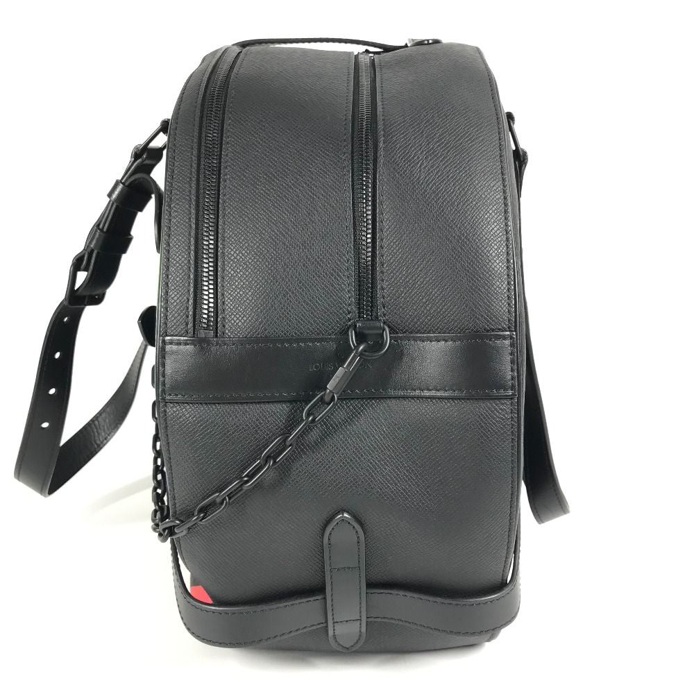 Louis Vuitton Shoulder Bag Soft Hat Trunk M30335 Taiga Leather Ardoise Black