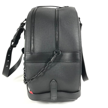 Louis Vuitton Shoulder Bag Soft Hat Trunk M30335 Taiga Leather Ardoise Black